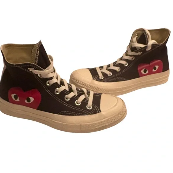 Converse Comme des Garcons Mid Shoes Sneakers Women's 8/Men’s 6 - Picture 2 of 10